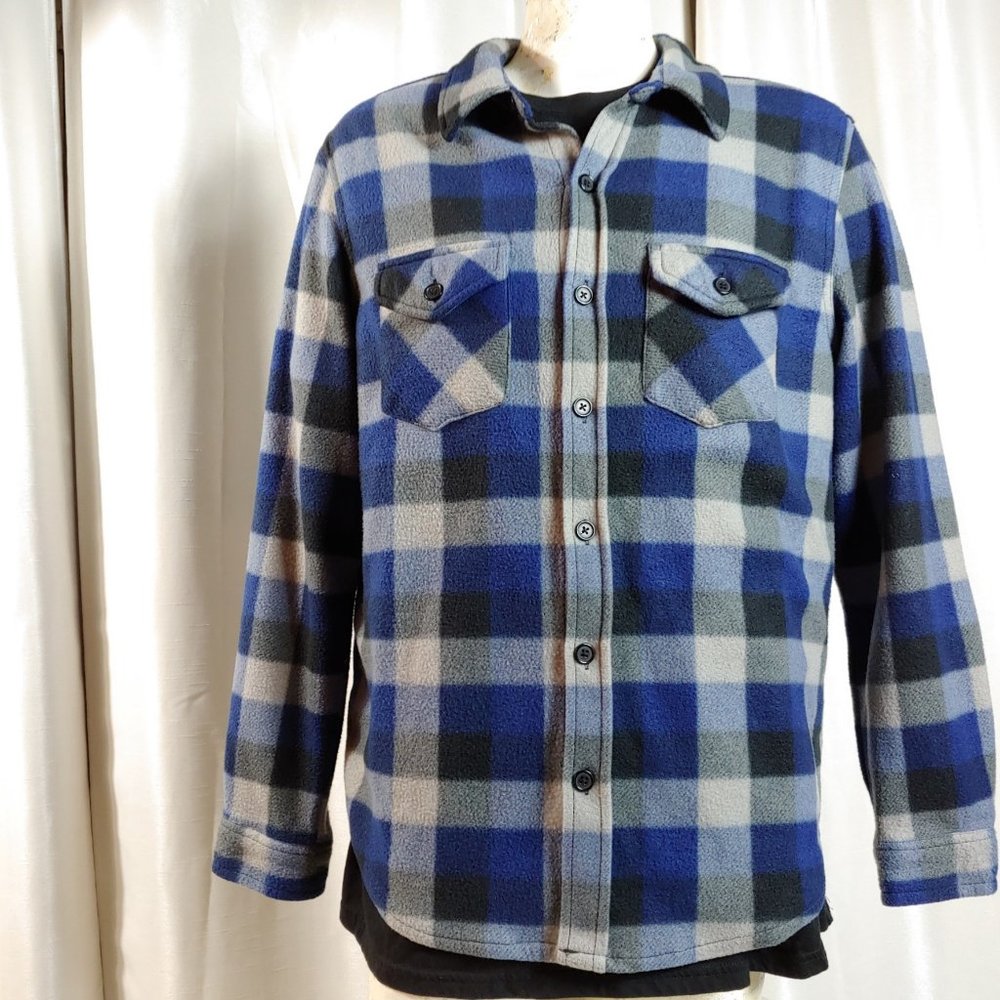Open Trails J1 Men's Plaid Flannel Long Sleeve Button Shirt